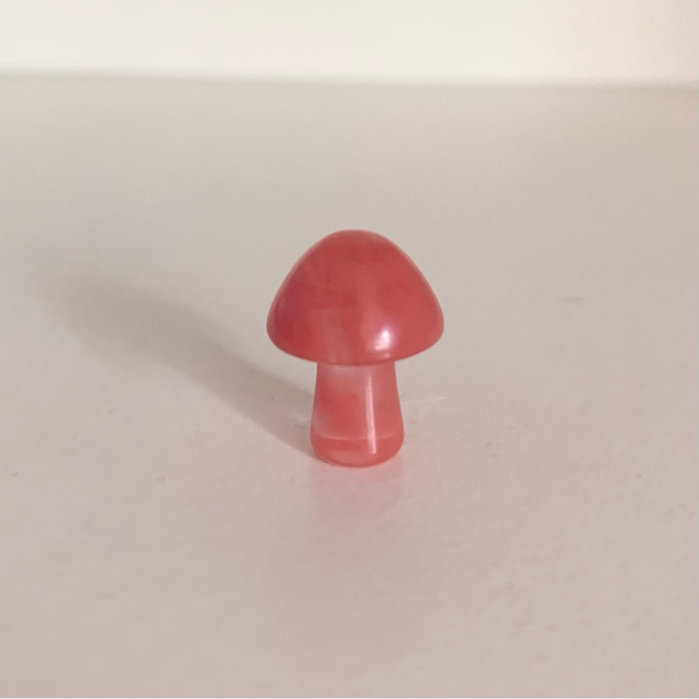 Pink stone Mushroom Figurine